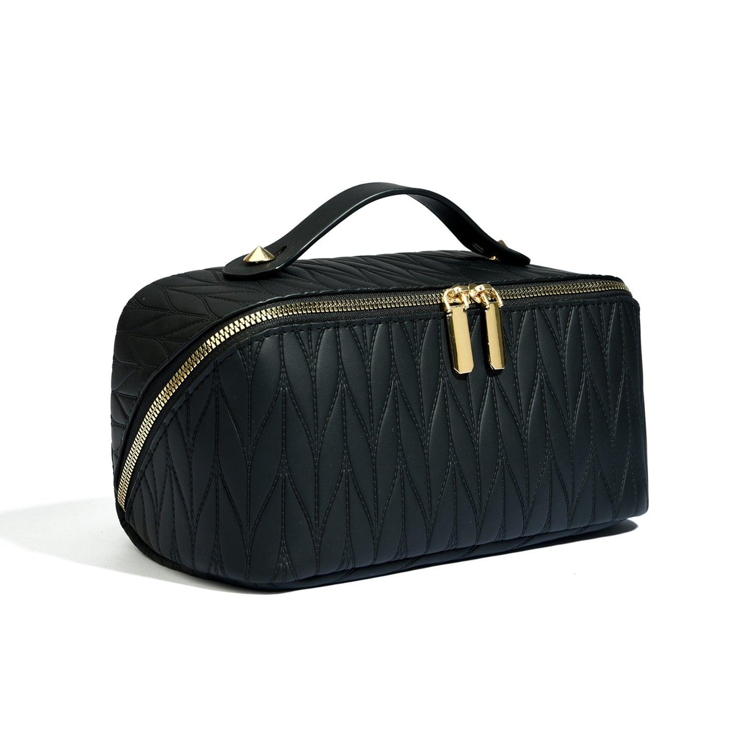 Wheat Pattern Stitched Travel Makeup Bag