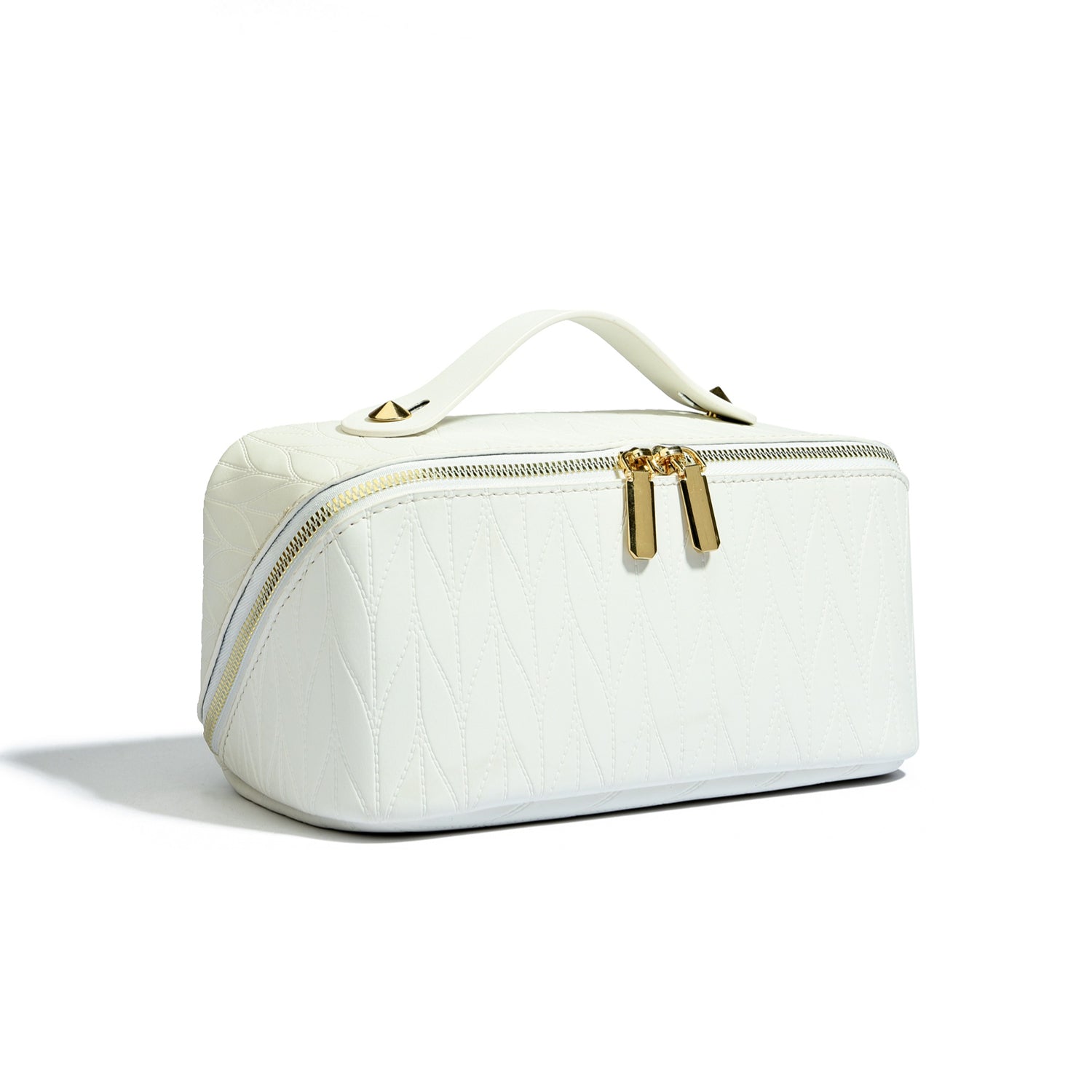 Wheat Pattern Stitched Travel Makeup Bag