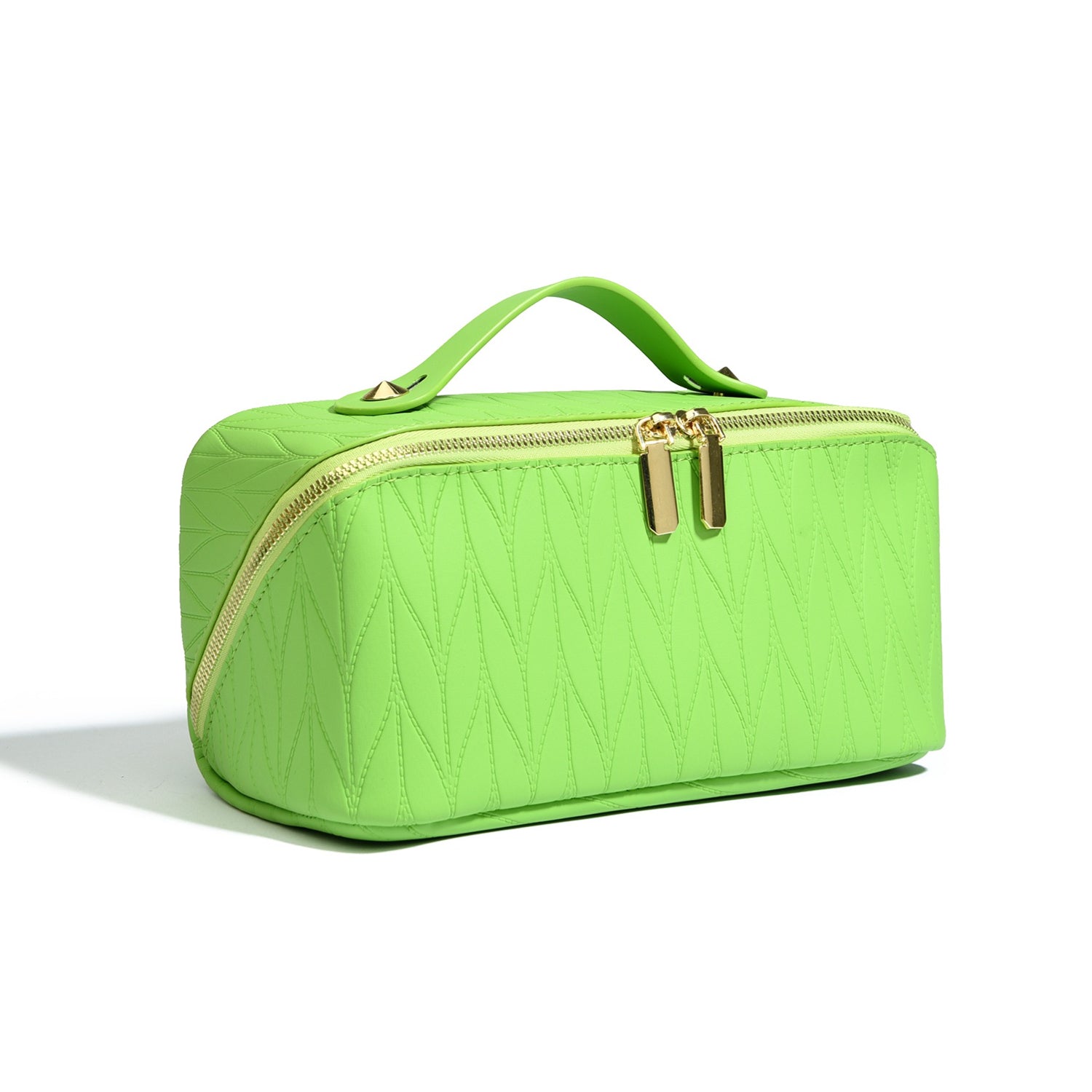 Wheat Pattern Stitched Travel Makeup Bag