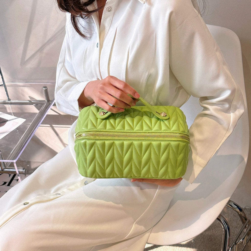 Quilted Travel Makeup Bag