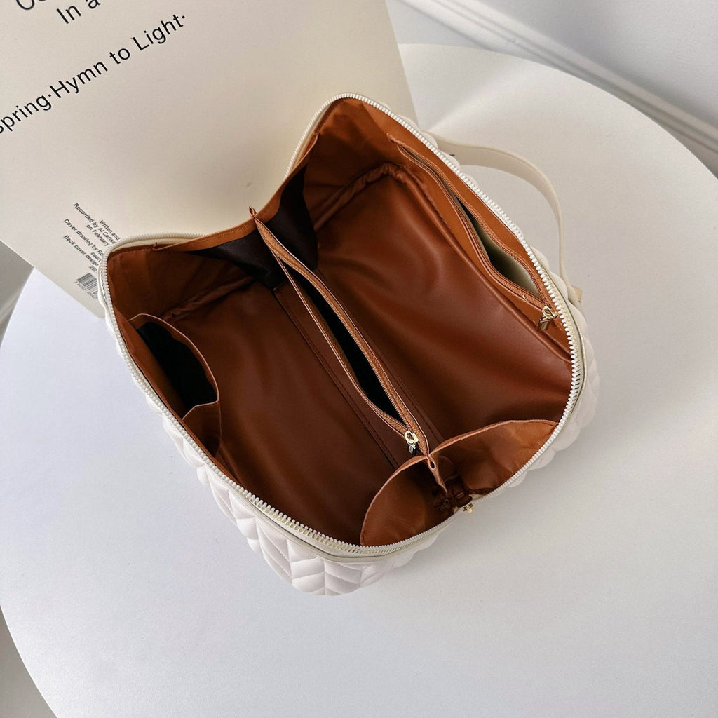Quilted Travel Makeup Bag