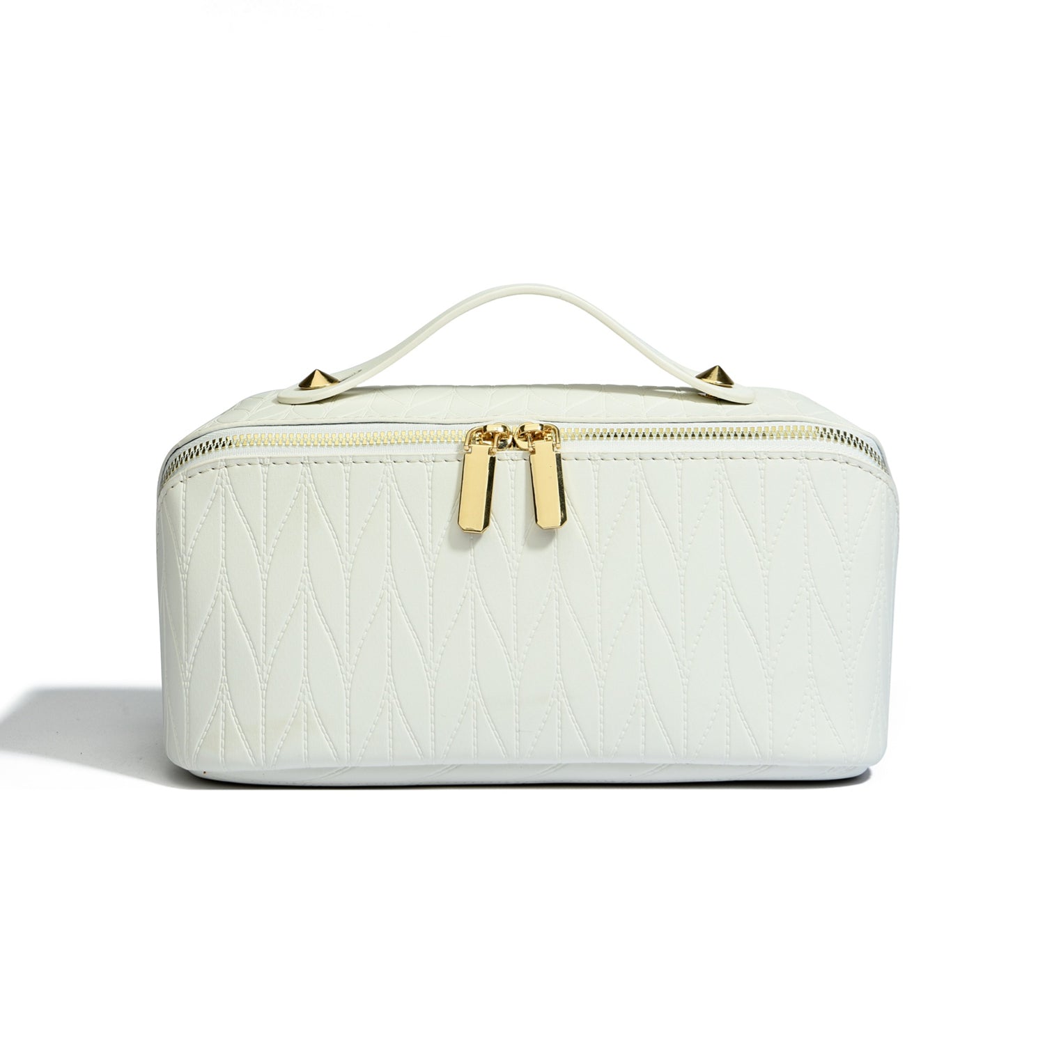 Wheat Pattern Stitched Travel Makeup Bag