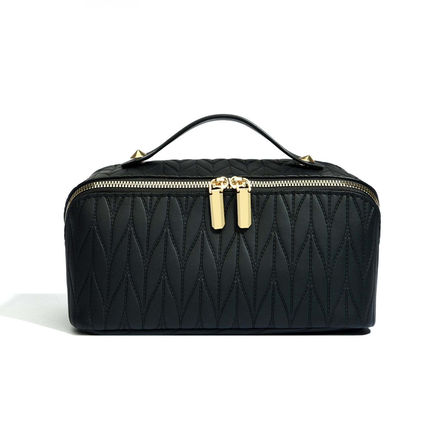 Wheat Pattern Stitched Travel Makeup Bag